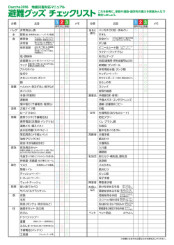 避難グッズチェックリスト