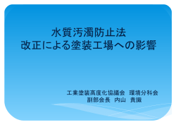 水質汚濁防止法 改正による塗装工場への影響