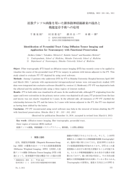 拡散テンソル画像を用いた錐体路神経線維束の描出と