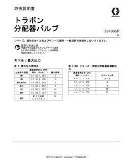 334995P - Trabon Divider Valves, Instructions, Japanese