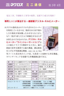 専用LSIが算出する 最新鋭デジタル・キルビメーター