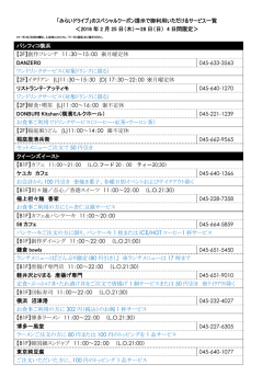 【PDF】スペシャルクーポンのサービス一覧