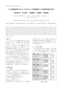 イヌの肥満度判定における、BCS 法とイヌ用体脂肪計