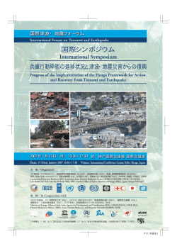 国際津波・地震 フォーラム 2007 - International Recovery Platform