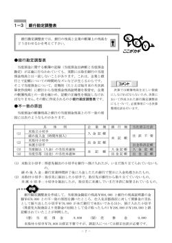 銀行勘定調整表 不一致の原因 1－3 銀行勘定調整表 ここがカギ