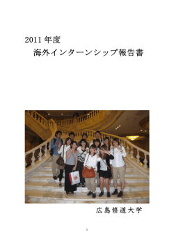 2011 年度 海外インターンシップ報告書