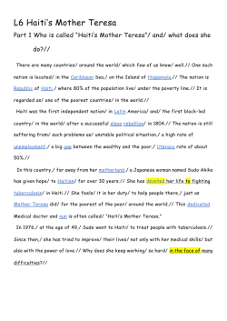 L6 Haiti`s Mother Teresa