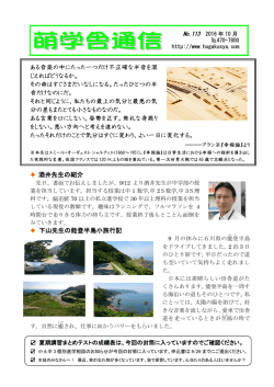 酒井先生の紹介/下山先生の能登半島小旅行記/勉強のヒント