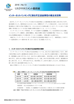 インターネットバンキング - 東京海上日動リスクコンサルティング株式会社