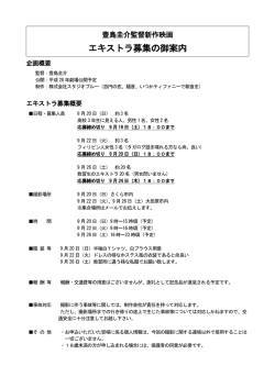 エキストラ募集概要はこちらです