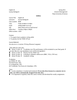 1. To acquire basic academic writing skills 2. To practice for the