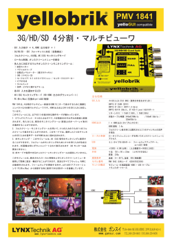 SDI to HDMI 4分割マルチビューワ PMV1841
