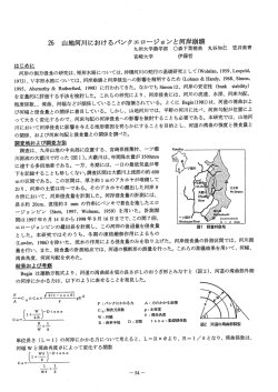 26 山地河川におけるパンクエロージョ ンと河岸崩(縄離 〝