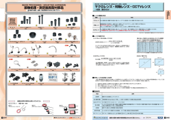 画像処理・測定器具取付部品 マクロレンズ・対物レンズ・CCTVレンズ