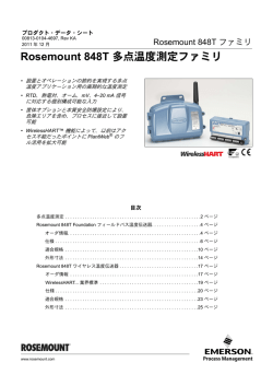 Rosemount 848T 多点温度測定ファミリ