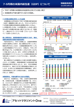 7-9月期の米国内総生産（GDP）について
