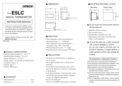 DIGITAL THERMOMETER INSTRUCTION MANUAL