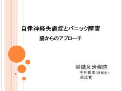 自律神経失調症とパニック障害