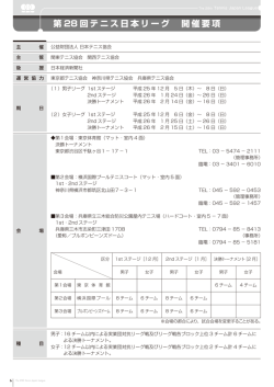 第 28 回テニス日本リーグ 開催要項