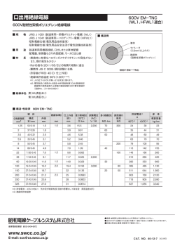 口出用絶縁電線 - 昭和電線ホールディングス