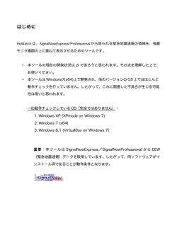 強震 モニタ画面の上に重ねて表示させるためのツールです。