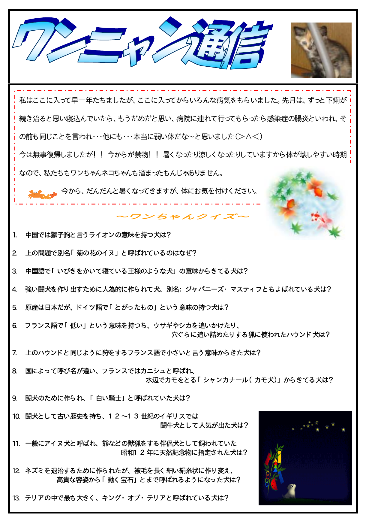 ワンちゃんクイズ