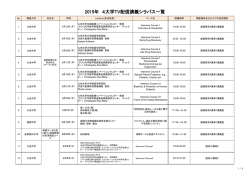 2015年4大学TV配信講義シラバス一覧