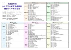 機能物質化学コース 電気電子コース 機械基礎コース 実践CAEコース