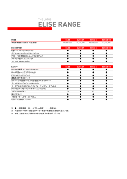 【Excel版】MY2015 ELISE PRICE LIST 2014.9.5