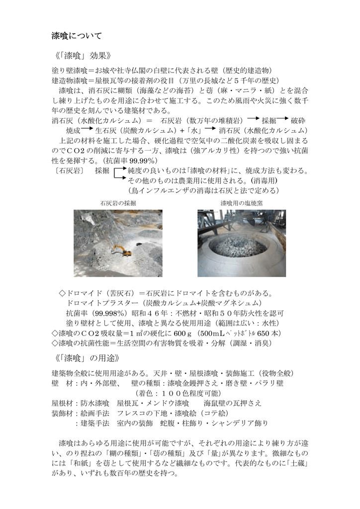 漆喰について 漆喰 効果 漆喰 の用途