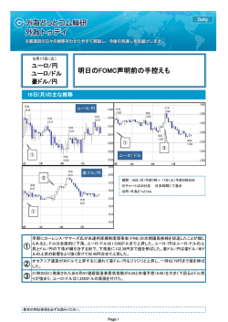 明日のFOMC声明前の手控えも