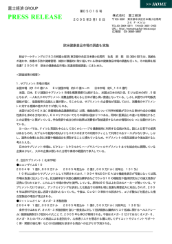 欧米健康食品市場の調査を実施