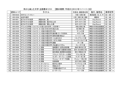 耳から楽しむ文学 企画展示リスト 【展示期間：平成25（2013）年11/1