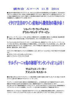 頒布会 A コース 11 月 2014 ソルバーラ・ランブルスコ