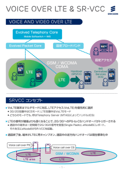 LTE : VoLTE / SRVCC