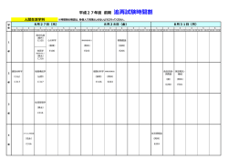 H27前期 追再試験時間割