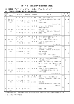第14回 消防互助年金海外視察日程表