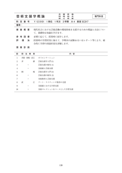 芸術支援学概論