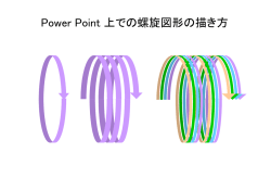 Power Point 上での螺旋図形の描き方