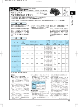 PVSシリーズ 可変容量形ピストンポンプ