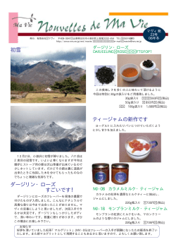 初雪 ダージリン・ローズ すごいです！ ティージャムの新作です