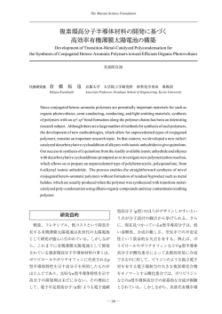 複素環高分子半導体材料の開発に基づく 高効率有機薄膜太陽電池の構築