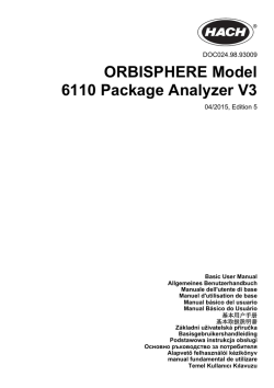 ORBISPHERE Model 6110 Package Analyzer V3