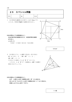 25 スペシャル問題