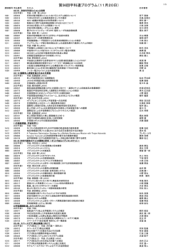 第56回宇科連プログラム（11月20日）