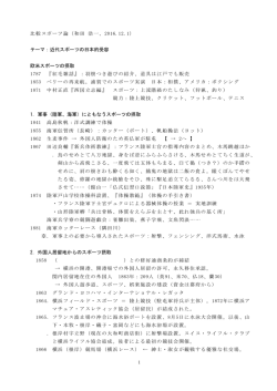 比較スポーツ論（和田 浩一、2016.12.1） テーマ：近代スポーツの日本的