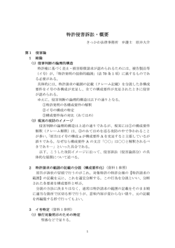特許侵害訴訟・概要 - きっかわ法律事務所
