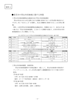 香芝市の男女共同参画に関する事業