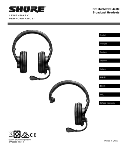 BRH440M/BRH441M Broadcast Headsets
