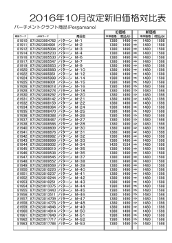 CEO商品価格表 新旧対比表① 2017NEW (JANコード付)